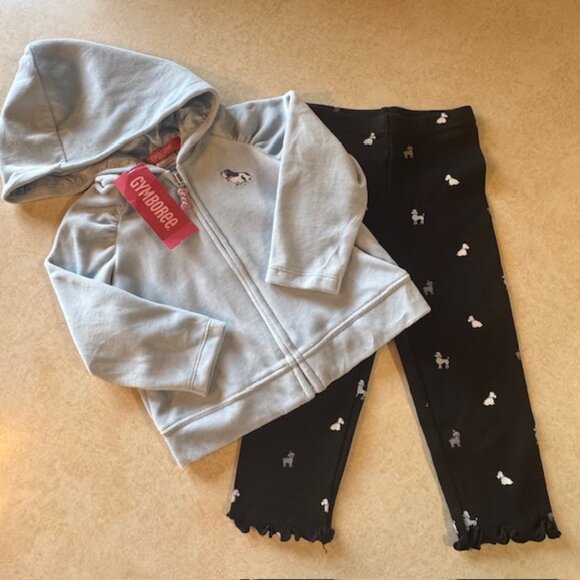 Vintage NWT Gymboree Puppy Leggings Jacket Outfit 18-24 mos - Picture 2 of 8